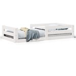 vidaXL Cadre de lit sans matelas blanc 90x190 cm bois de pin massif