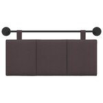 vidaXL Tête de lit suspendue Marron foncé Tissu