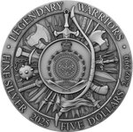 Pièce de monnaie en Argent 5 Dollars g 62.2 (2 oz) Millésime 2025 Legendary Warriors LEONIDAS I