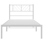 vidaXL Cadre de lit métal sans matelas et tête de lit blanc 100x200 cm