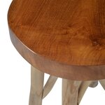 vidaXL Tabouret Marron Bois de teck