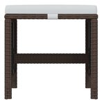 vidaXL Ensemble à dîner de jardin coussins 19Pièces Résine tressée Marron