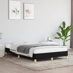 vidaXL Cadre de lit sans matelas noir 120x200 cm tissu