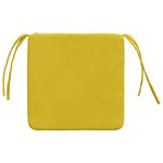 vidaXL Coussins de siège 4 Pièces Jaune 40 x 40 x 3 cm Velours