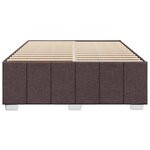 vidaXL Cadre de lit sans matelas marron foncé 140x190 cm tissu