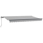 vidaXL Auvent Rétractable Anthracite 400 x 200 cm tissu