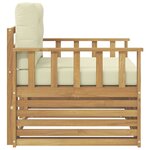 vidaXL Canapé d’extérieur Polyester Blanc et crème