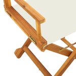 vidaXL Chaises de jardin pliables lot de 8 blanc crème tissu
