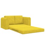 vidaXL Canapé-lit de sol 2-en-1 Jaune 148x71x83 cm Velours
