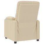 vidaXL Fauteuil inclinable Crème Tissu