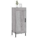 vidaXL Buffet Sonoma gris 34 5x34x90 cm Bois d'ingénierie