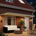 vidaXL Auvent rétractable électrique Crème 5 x 3 m