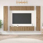 vidaXL Ensemble meuble TV 10 Pièces chêne artisanal 30 5 x 30 x 90 cm