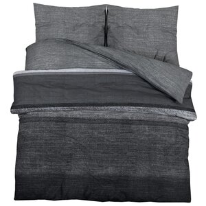 vidaXL Ensemble de housse de couette gris foncé 260x240 cm Coton
