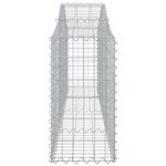 vidaXL Paniers à gabions arqués 2 Pièces 200x30x60/80 cm Fer galvanisé