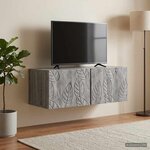 vidaXL Meuble TV mural 98 x 31 cm Sonoma gris Bois d'ingénierie