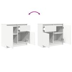 vidaXL Buffet avec tiroir blanc 71x35x65 cm bois d'ingénierie