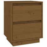 vidaXL Tables de chevet 2 Pièces Marron miel 40x35x50 cm Bois de pin