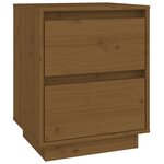 vidaXL Tables de chevet 2Pièces Marron miel 40x35x50cm Bois de pin solide