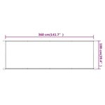 vidaXL Auvent vertical Terre cuite 100x360 cm Tissu oxford