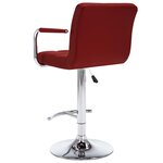 vidaXL Tabourets de bar lot de 2 rouge bordeaux similicuir