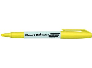 Surligneur ECOwrite 'Highliter' Stylo Pointe Biseau 1-3 5 mm Jaune LUXOR