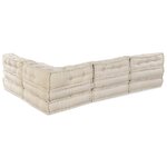 vidaXL Unité de canapé modulaire 4 Pièces Crème Tissu