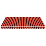 vidaXL Toile de rechange pour auvent Orange et marron 350 x 250 cm