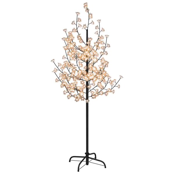 vidaXL Arbre à LED fleur de cerisier 200 LED Blanc chaud 180 cm