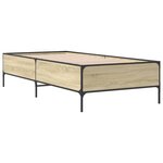 vidaXL Cadre de lit sans matelas chêne sonoma 75x190 cm