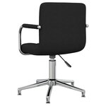 vidaXL Chaise pivotante de bureau Noir Tissu