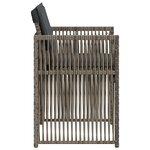 vidaXL Chaises de jardin avec coussins lot de 4 gris résine tressée