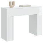 vidaXL Table basse Blanc brillant 102 x 35 x 75 cm Bois d'ingénierie