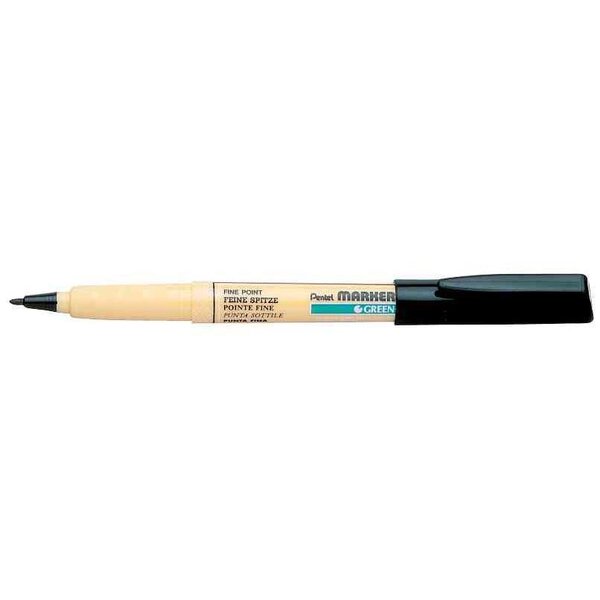 Marqueur pour textiles green-label nm10 noir x 12 pentel
