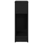 vidaXL Table de chevet avec tiroir chêne noir 20x36x60 cm
