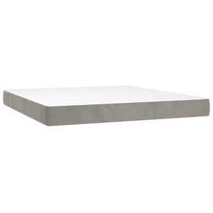vidaXL Matelas de lit à ressorts ensachés fermeté moyenne 160x210x20 cm velours