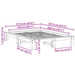 vidaXL Cadre de lit sans matelas 150x200 cm bois de pin massif