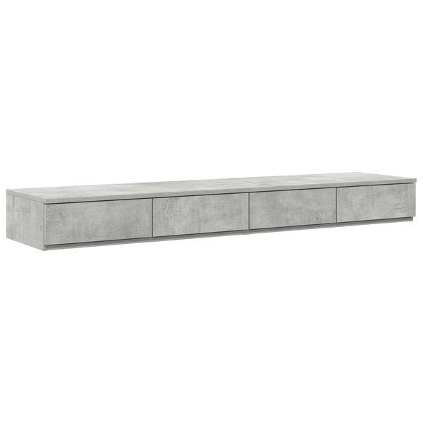 vidaXL Tiroirs de lit Gris Béton 150x36 5x16 5 cm Bois d'ingénierie