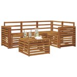 vidaXL Ensemble de canapés d'extérieur 5 Pièces Naturel