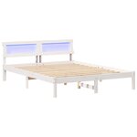 vidaXL Cadre de lit Blanc 140 x 200 cm Bois massif en pin