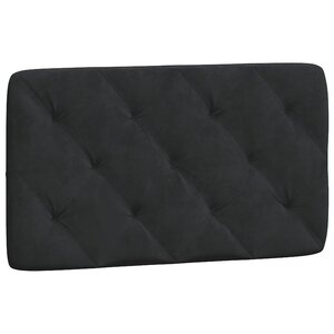 vidaXL Coussin de tête de lit noir 90 cm velours
