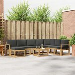 vidaXL Ensemble de canapés d'extérieur 9 Pièces Blanc et anthracite