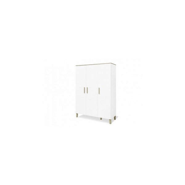 Armoire Lumi grande 6 étagères 3 portes Blanc