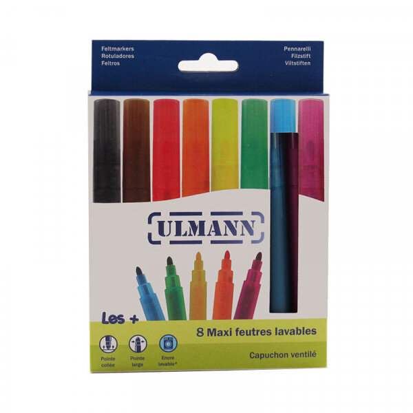 8 maxi feutres lavables ulmann