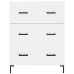 vidaXL Buffet haut Blanc 69 5x34x180 cm Bois d'ingénierie