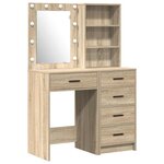 vidaXL Table de Toilette avec tiroir 2 Pièces Marron 50 x 41 x 135 cm