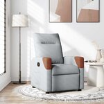vidaXL Fauteuil inclinable Gris clair Tissu
