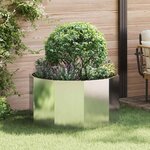 vidaXL Jardinière Argent 90 x 90 x 50 cm Acier inoxydable