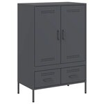 vidaXL Buffet haut anthracite 68x39x101 5 cm acier