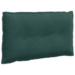vidaXL Coussin de Dos Vert foncé 80 x 50 cm Tissu en velours côtelé